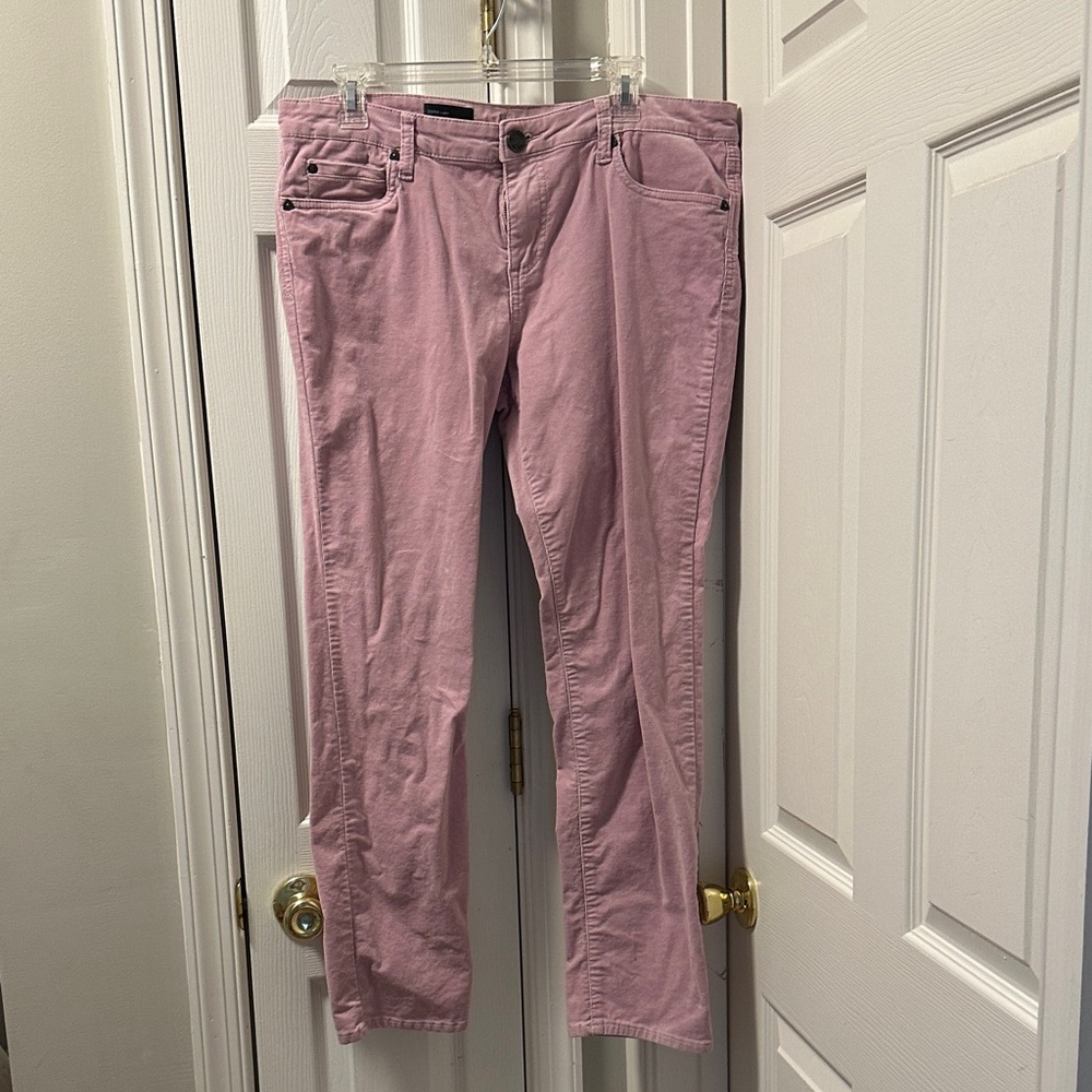 Elegant Pink Women's Corduroy Jeans